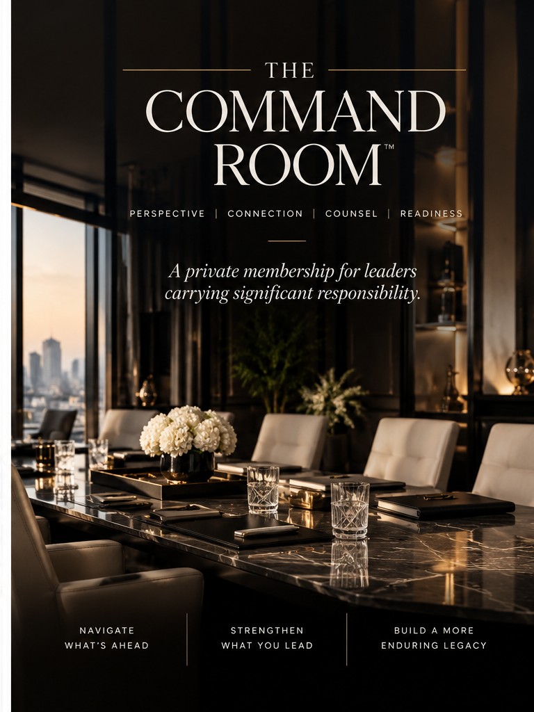 The Command Room private membership cover with an executive boardroom